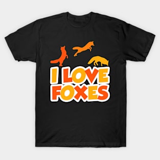 Fox Love Design for Red Fox Lovers T-Shirt